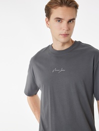 Kısa Kollu Pamuklu Oversize Lisanslı Van Gogh Baskılı Tişört