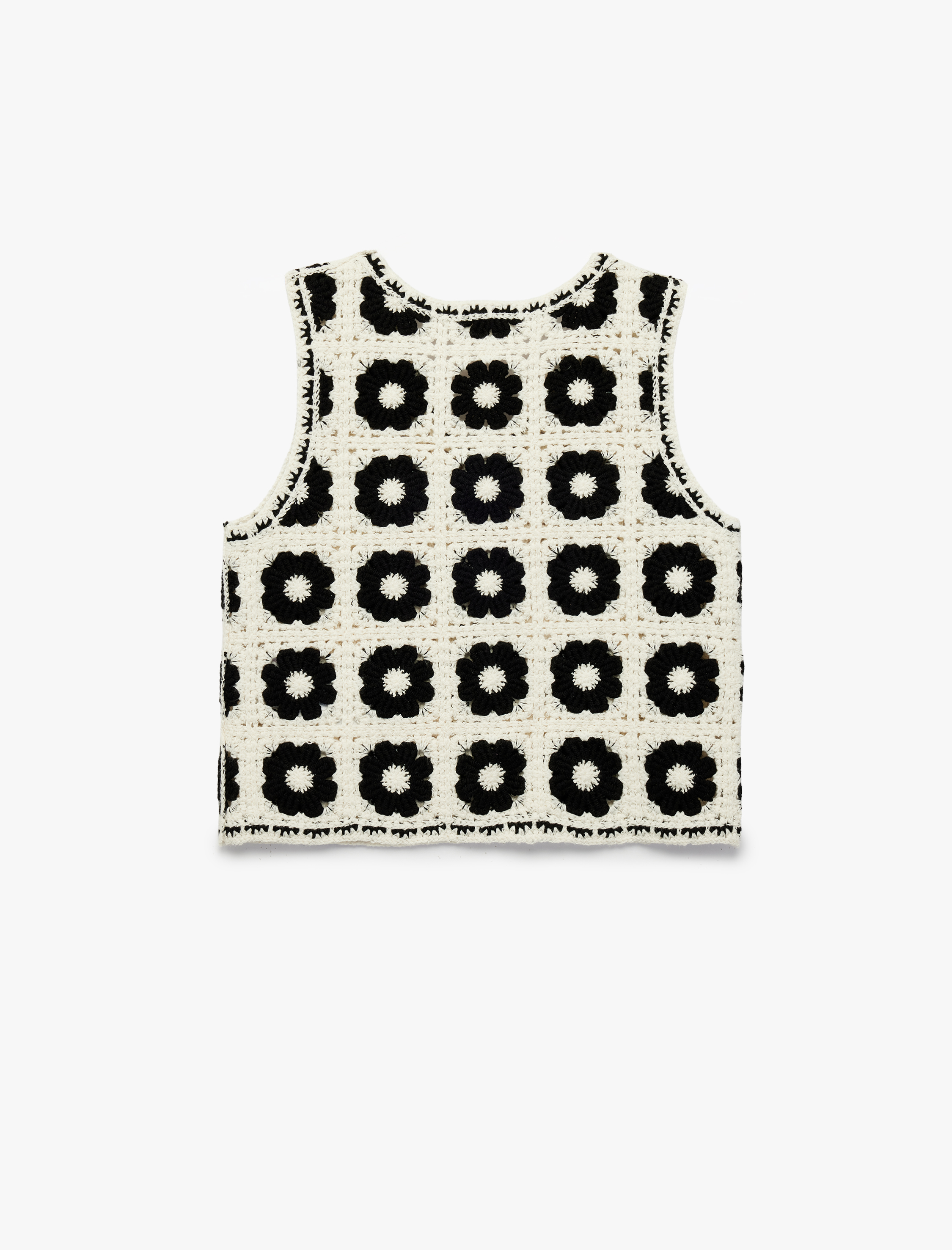  Kız Çocuk Pamuklu Kolsuz Bağcıklı V Yaka Ajurlu Triko Yelek