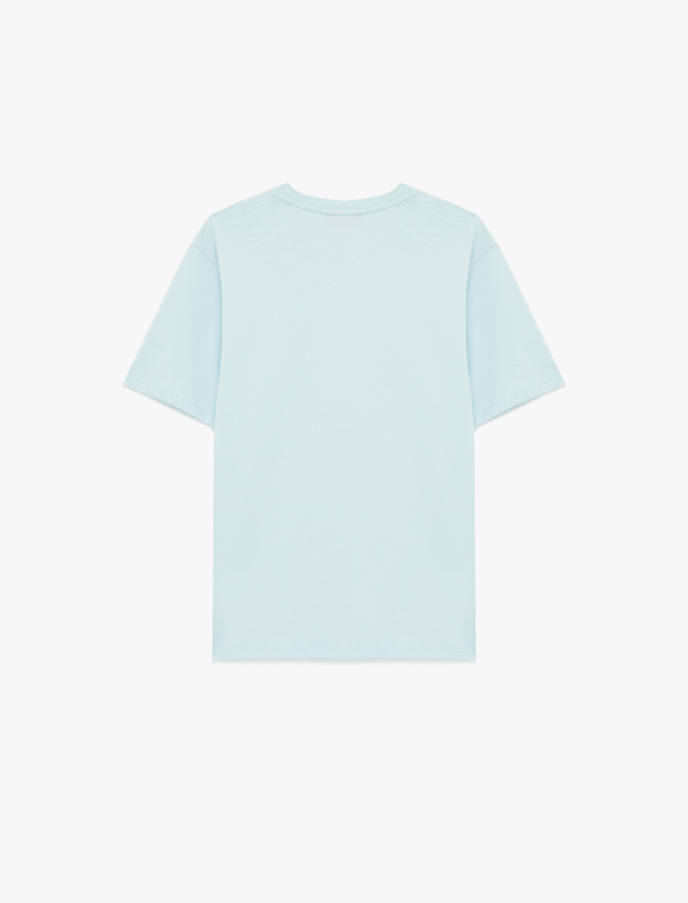   Regular Fit Kısa Kollu Pamuklu Basic Bisiklet Yaka Tişört