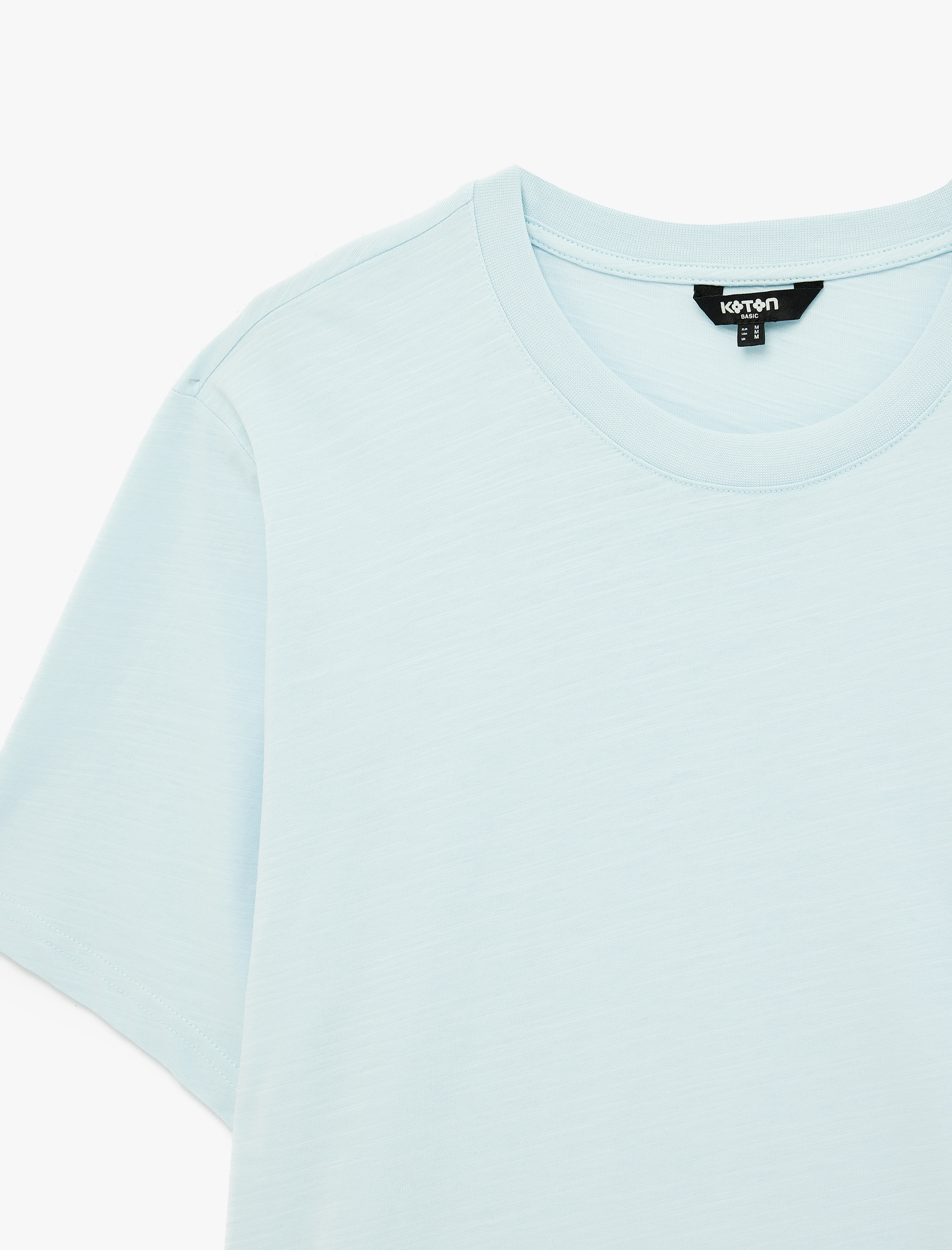   Regular Fit Kısa Kollu Pamuklu Basic Bisiklet Yaka Tişört