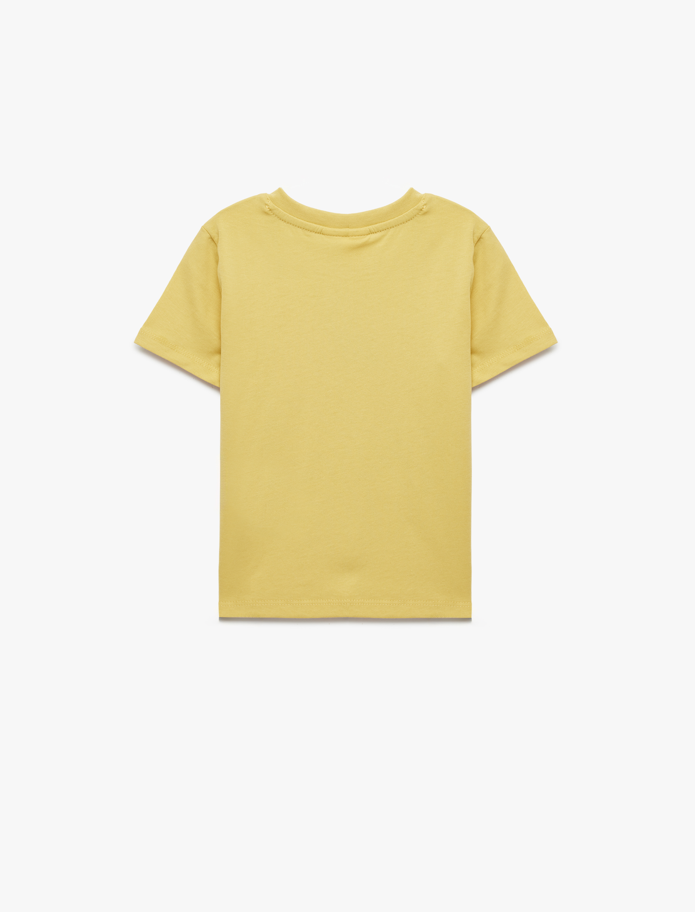  Erkek Bebek Kısa Kollu Bisiklet Yaka Pamuklu Dinozor Baskılı Tişört