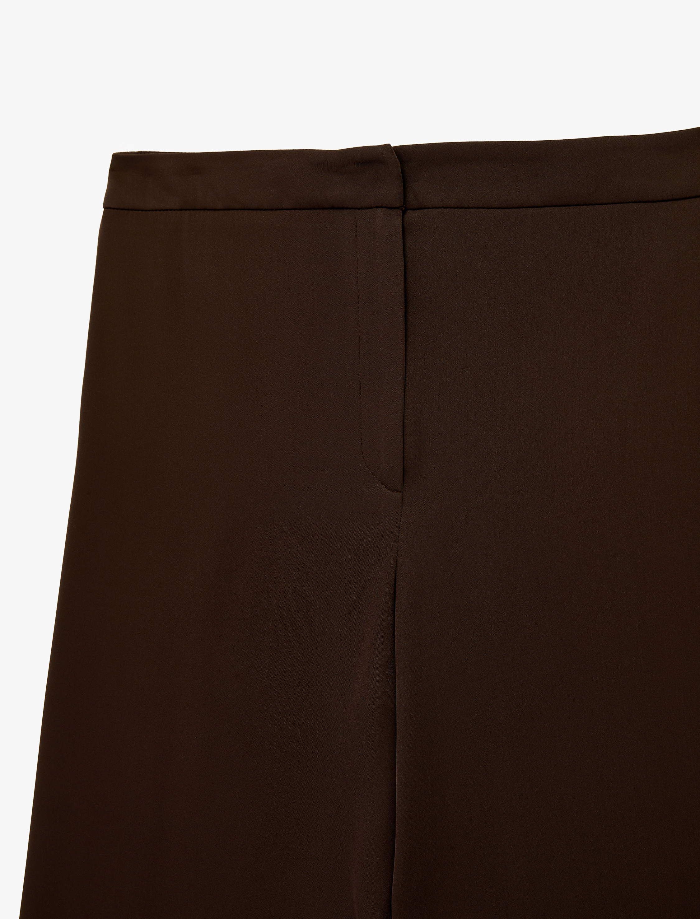   Yüksek Bel Geniş Paça Saten Pantolon