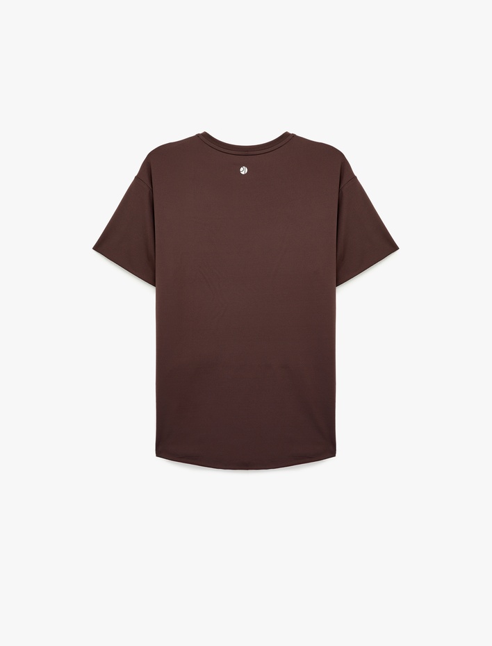  Rahat Kalıp Kısa Kollu Bisiklet Yaka Spor Tişört