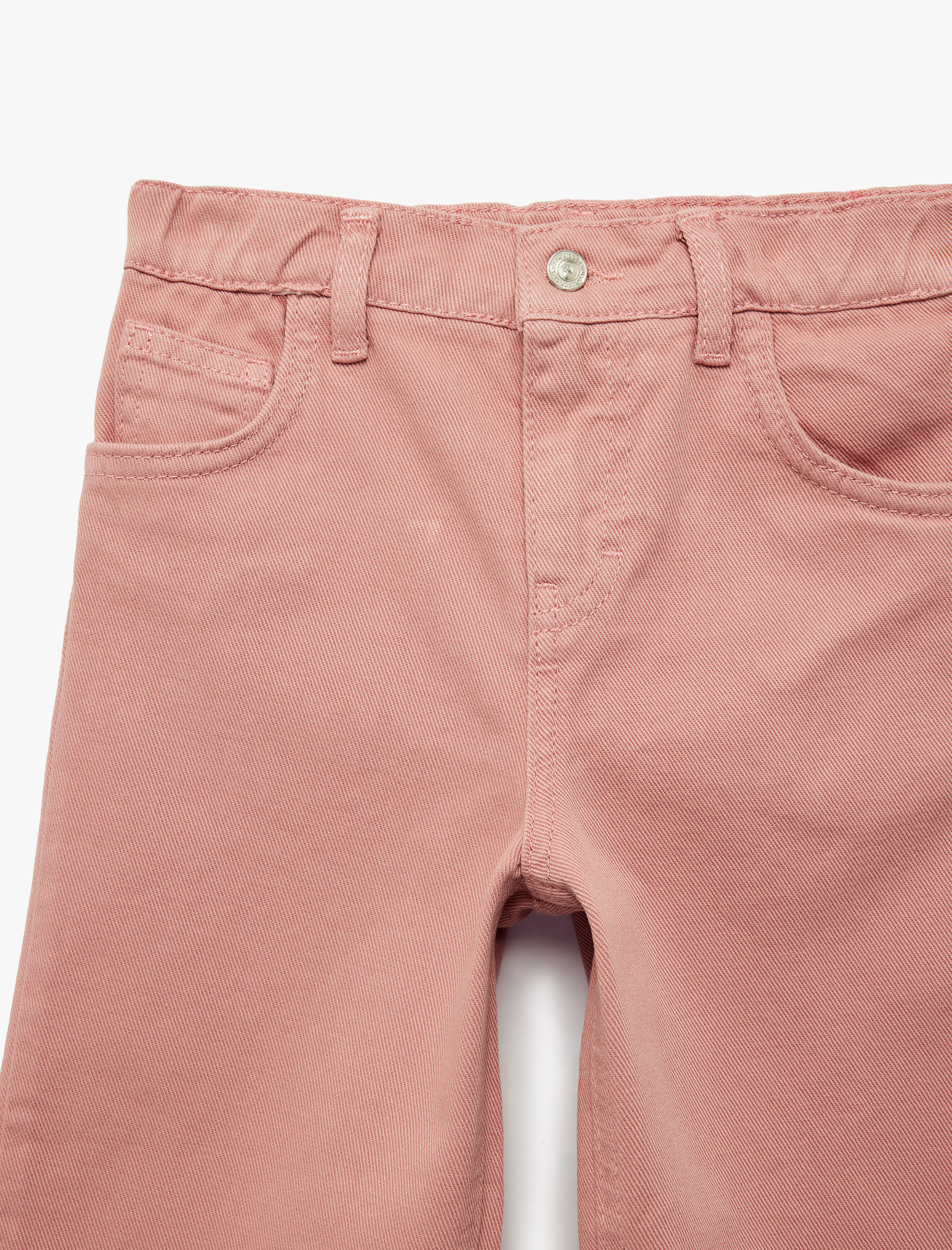  Kız Bebek Pamuklu Bol Kalıp Cepli Geniş Paça Denim Pantolon