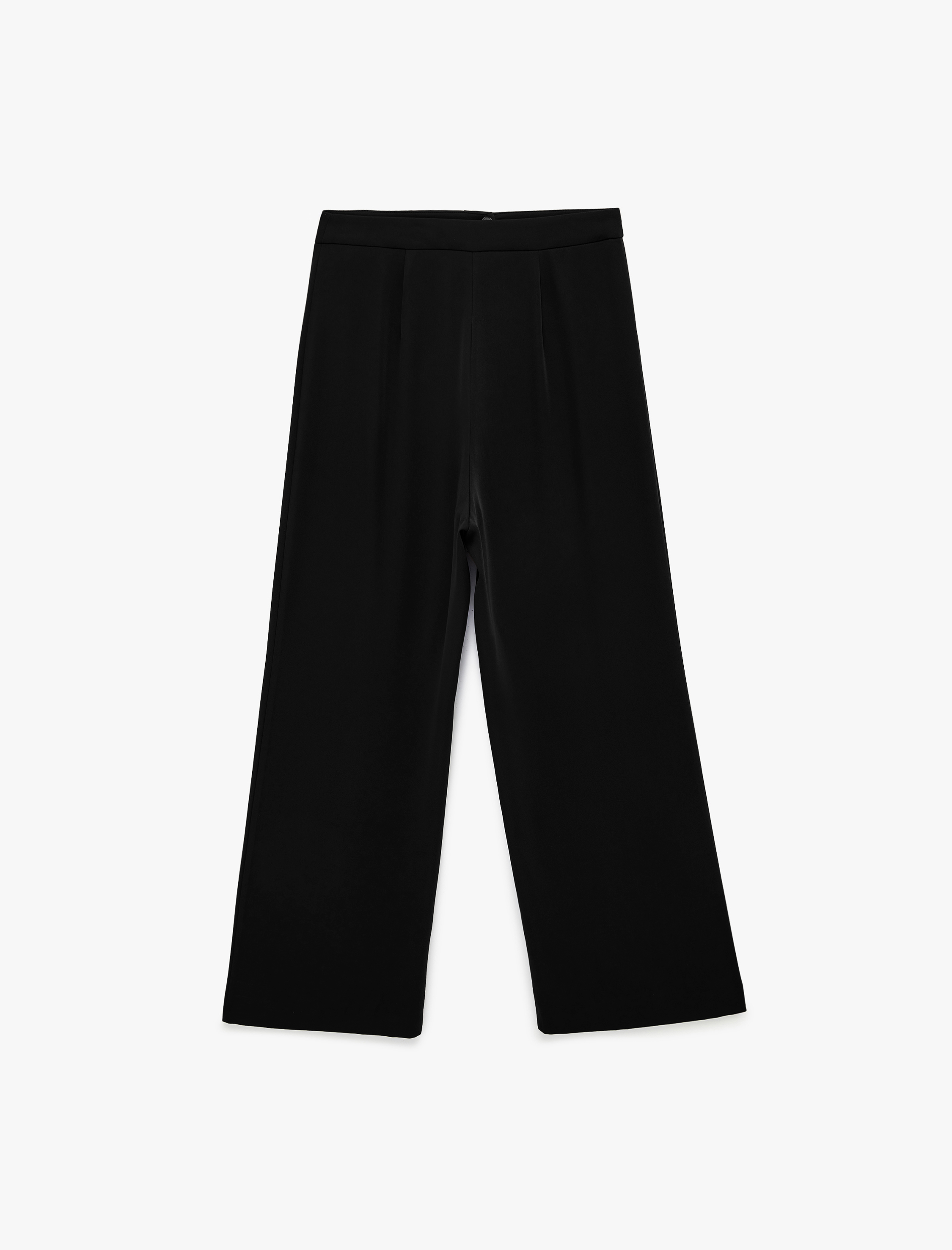   Yüksek Bel Geniş Paça Saten Pantolon