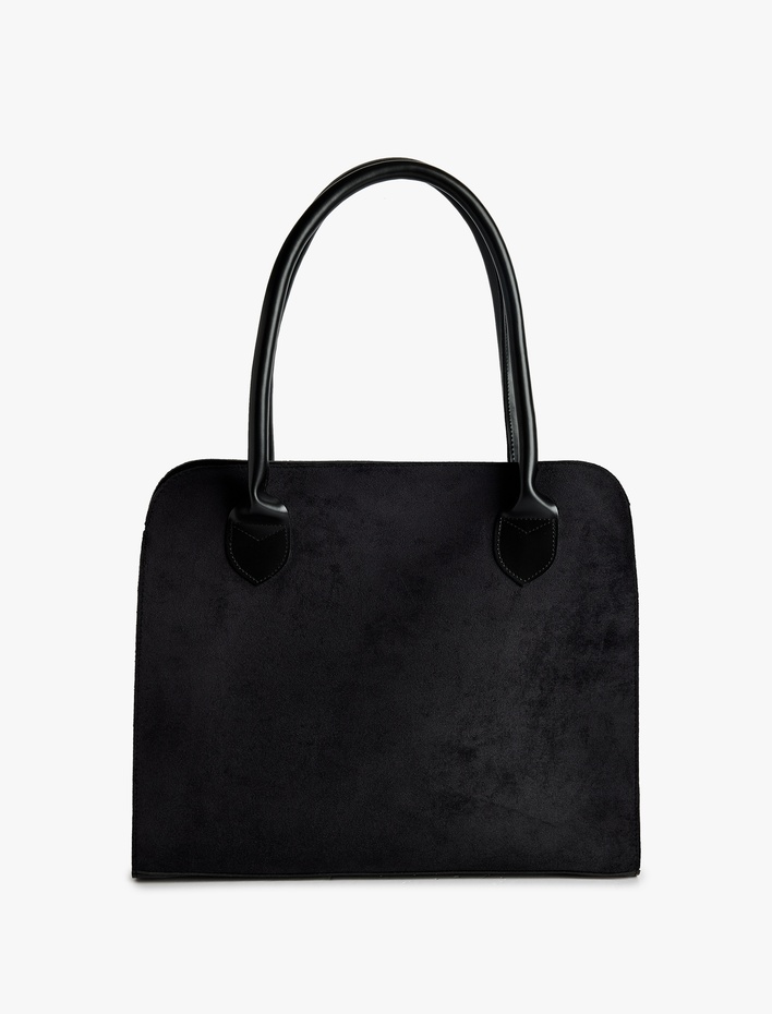 Kadın Saplı Suni Süet Tote Çanta