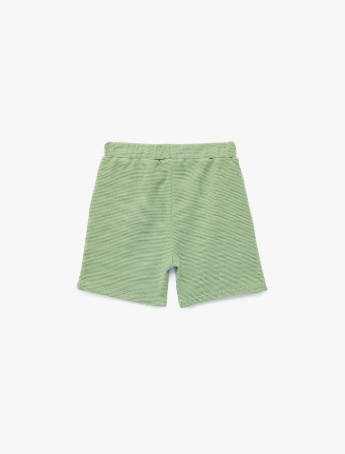 Erkek Bebek Pamuklu Bel Lastikli Cep Detaylı Basic Şort