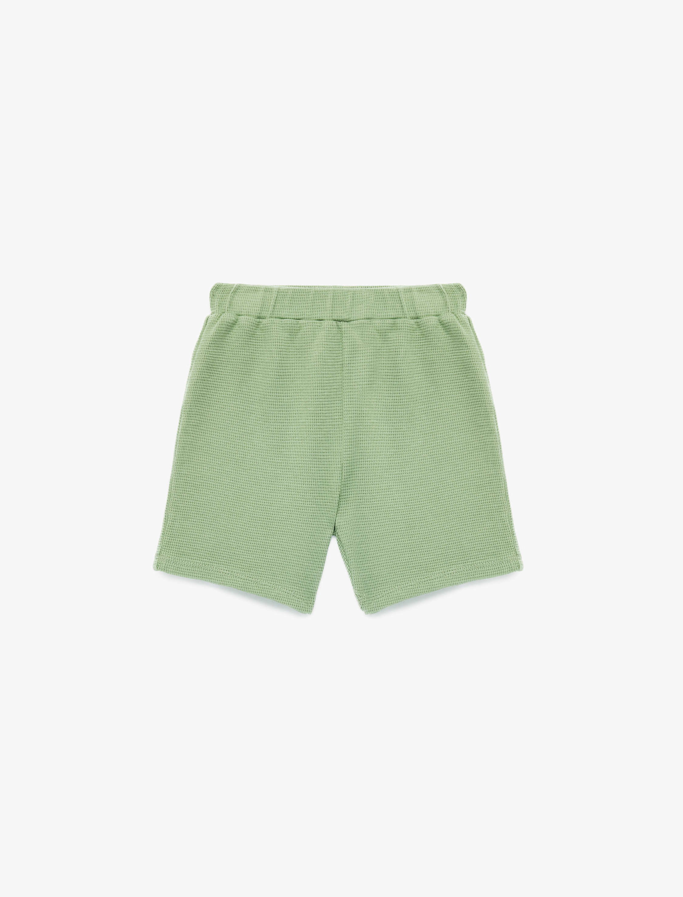  Erkek Bebek Pamuklu Bel Lastikli Cep Detaylı Basic Şort