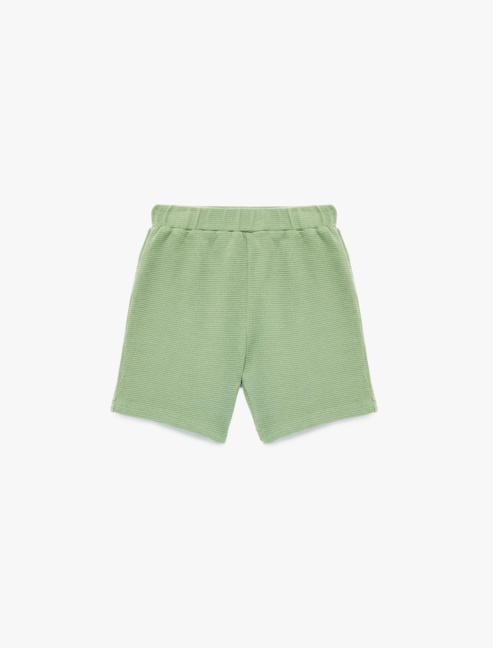 Erkek Bebek Pamuklu Bel Lastikli Cep Detaylı Basic Şort