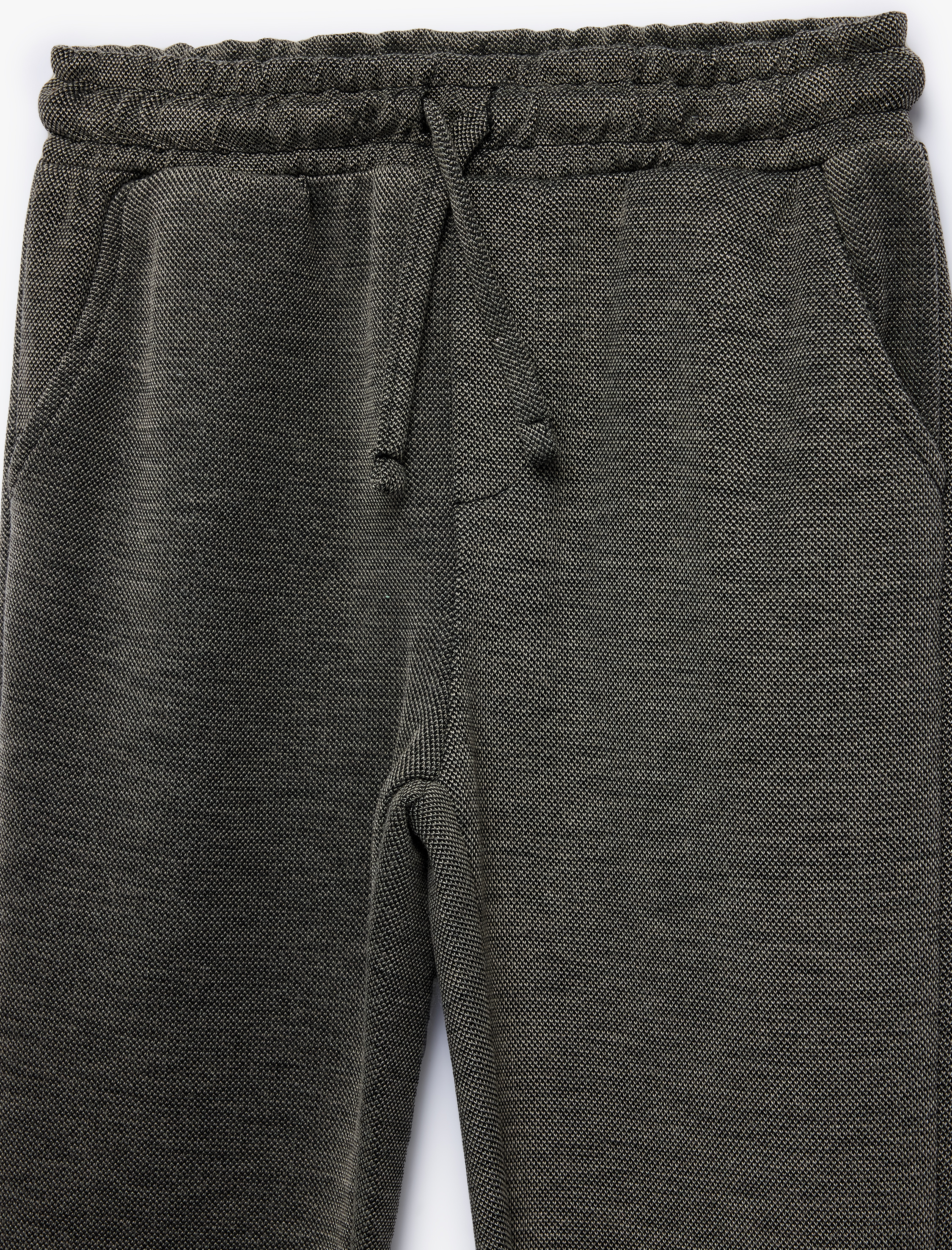  Erkek Çocuk Pike Kumaş Beli Bağcıklı Cepli Eşofman Altı