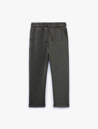 Pike Kumaş Beli Bağcıklı Cepli Eşofman Altı