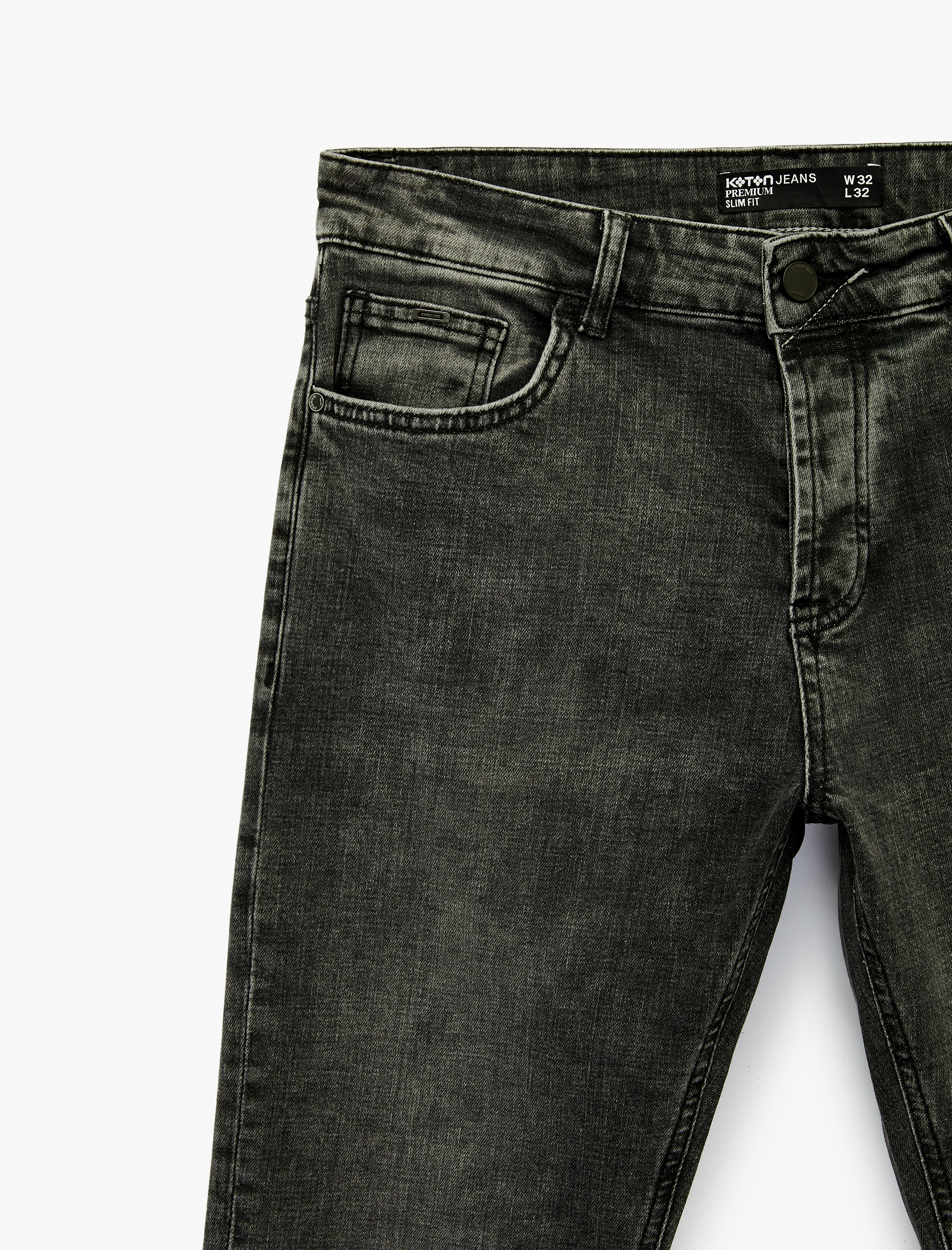   Pamuklu Cepli Normal Bel Slim Fit Jean Pantolon - Brad Jean