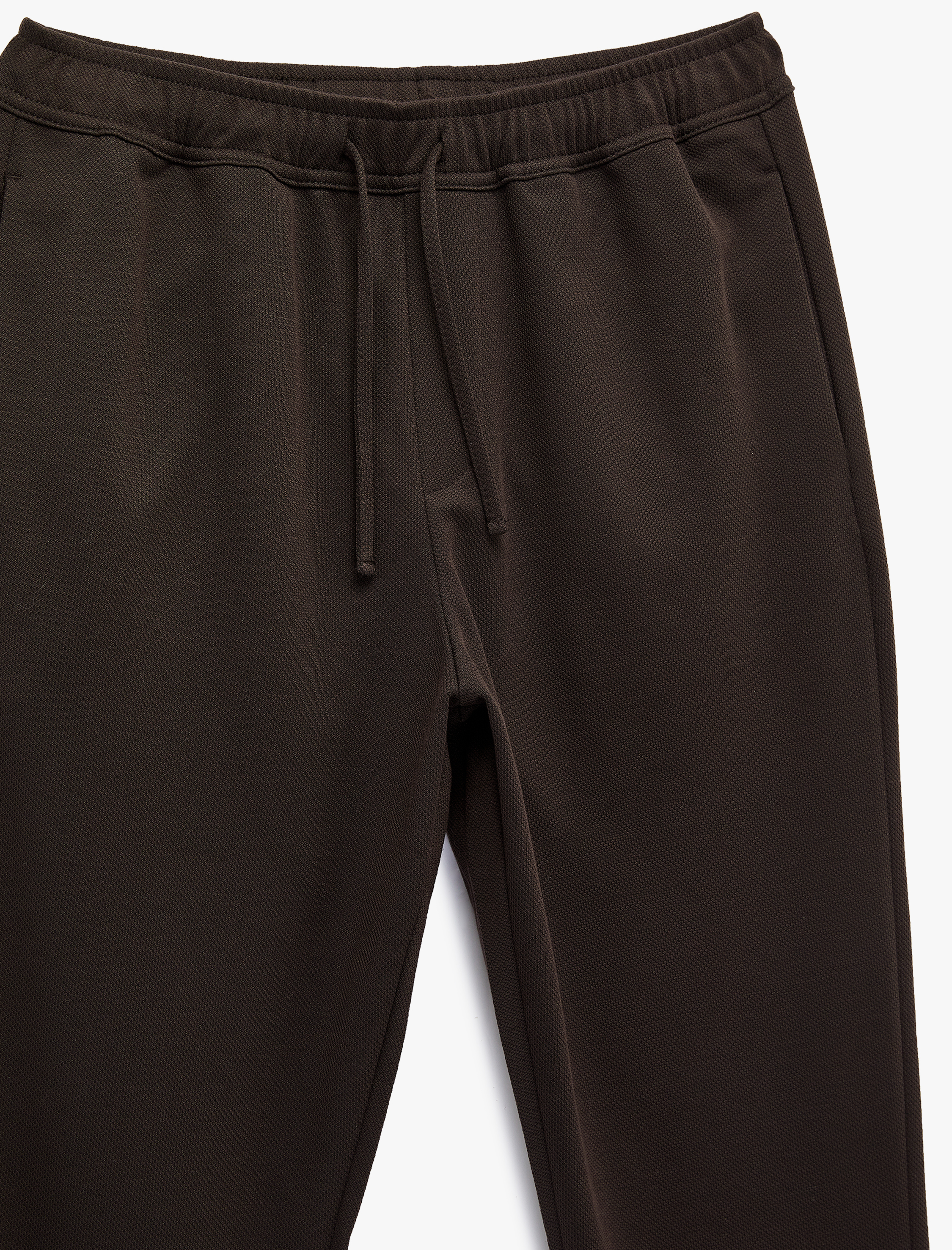   Duble Paça Cepli Straight Fit Beli Bağcıklı Pantolon