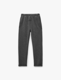 Pike Kumaş Beli Bağcıklı Cepli Eşofman Altı