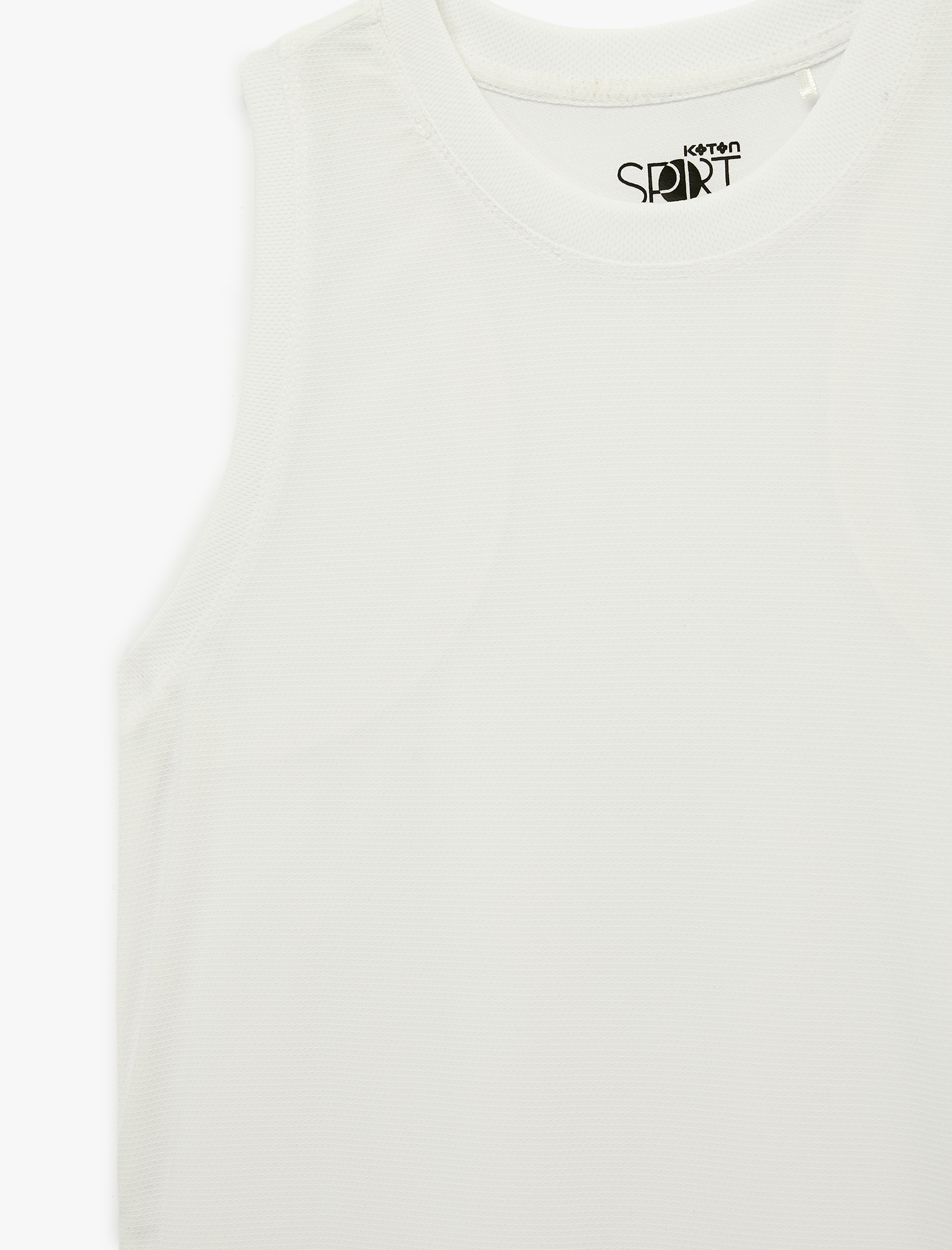   Rahat Kalıp Kolsuz Bisiklet Yaka Crop Spor Bluz