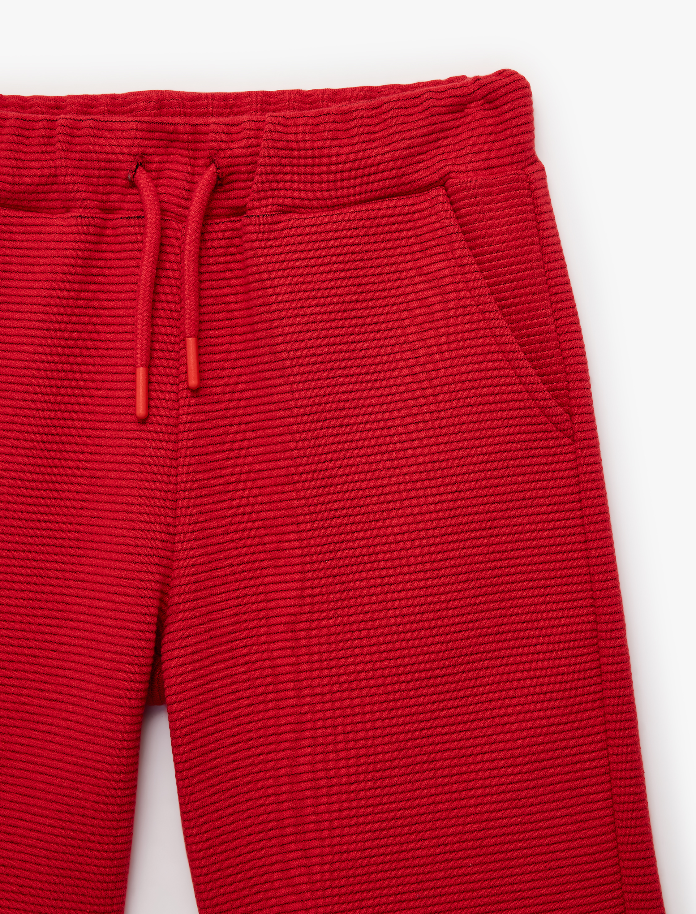  Erkek Çocuk Rahat Kalıp Beli Bağlamalı Cepli Dokulu Şort