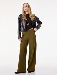 Pens Detaylı Bol Paça Pantolon