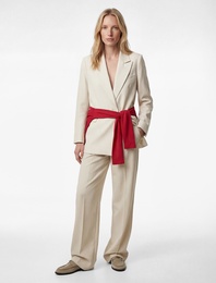 Viskon Kupro Kumaş Bol Kesim Düz Bol Paça Pantolon