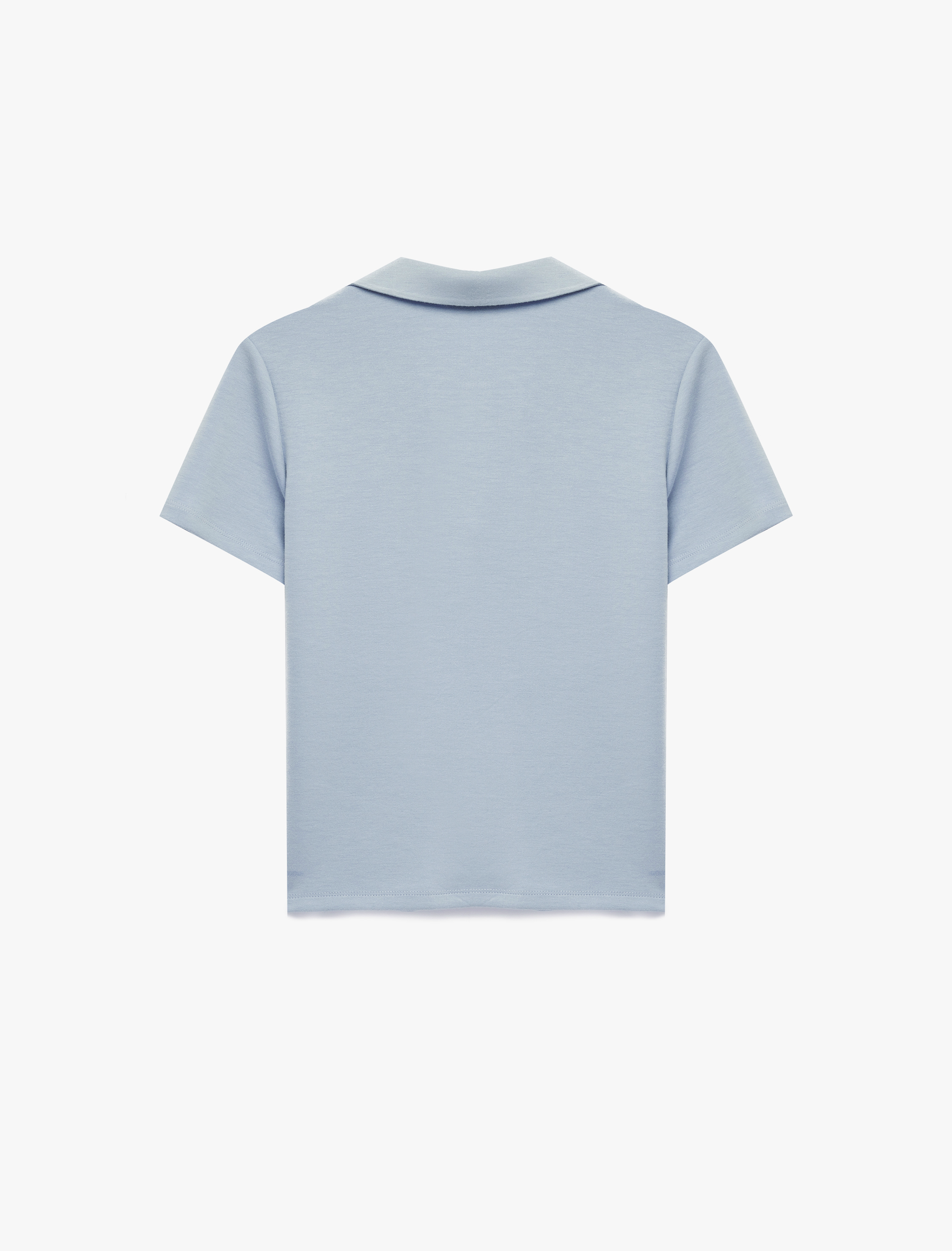   Regular Fit Kısa Kollu Kesik Polo Yaka Tişört