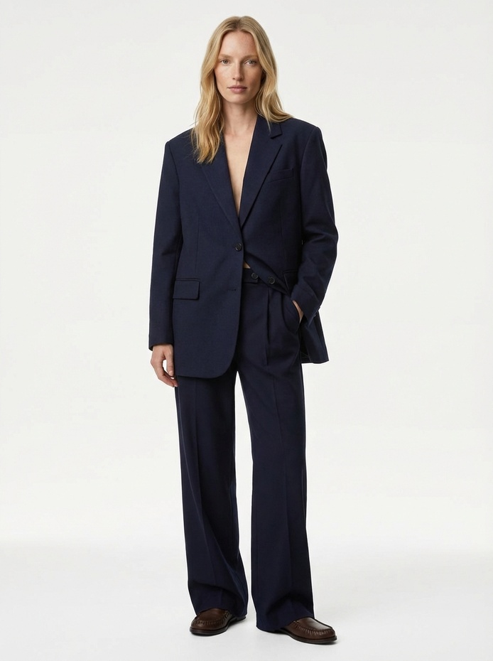  Kupro Viskon Kumaş Regular Fit Cepli Pileli Geniş Paça Baggy Pantolon