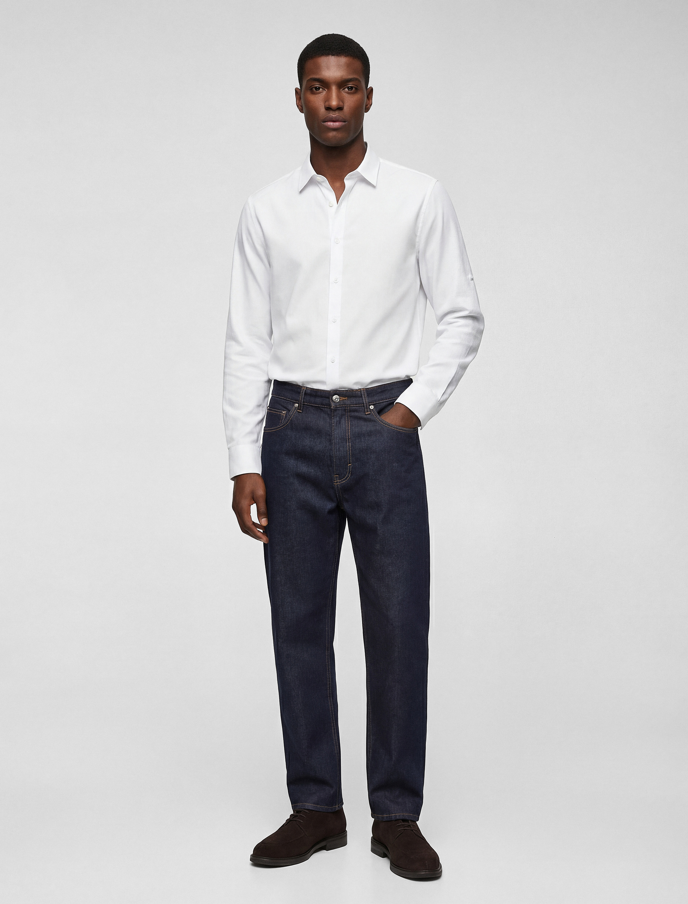   Regular Fit Klasik Yaka Pamuklu Uzun Kollu Gömlek