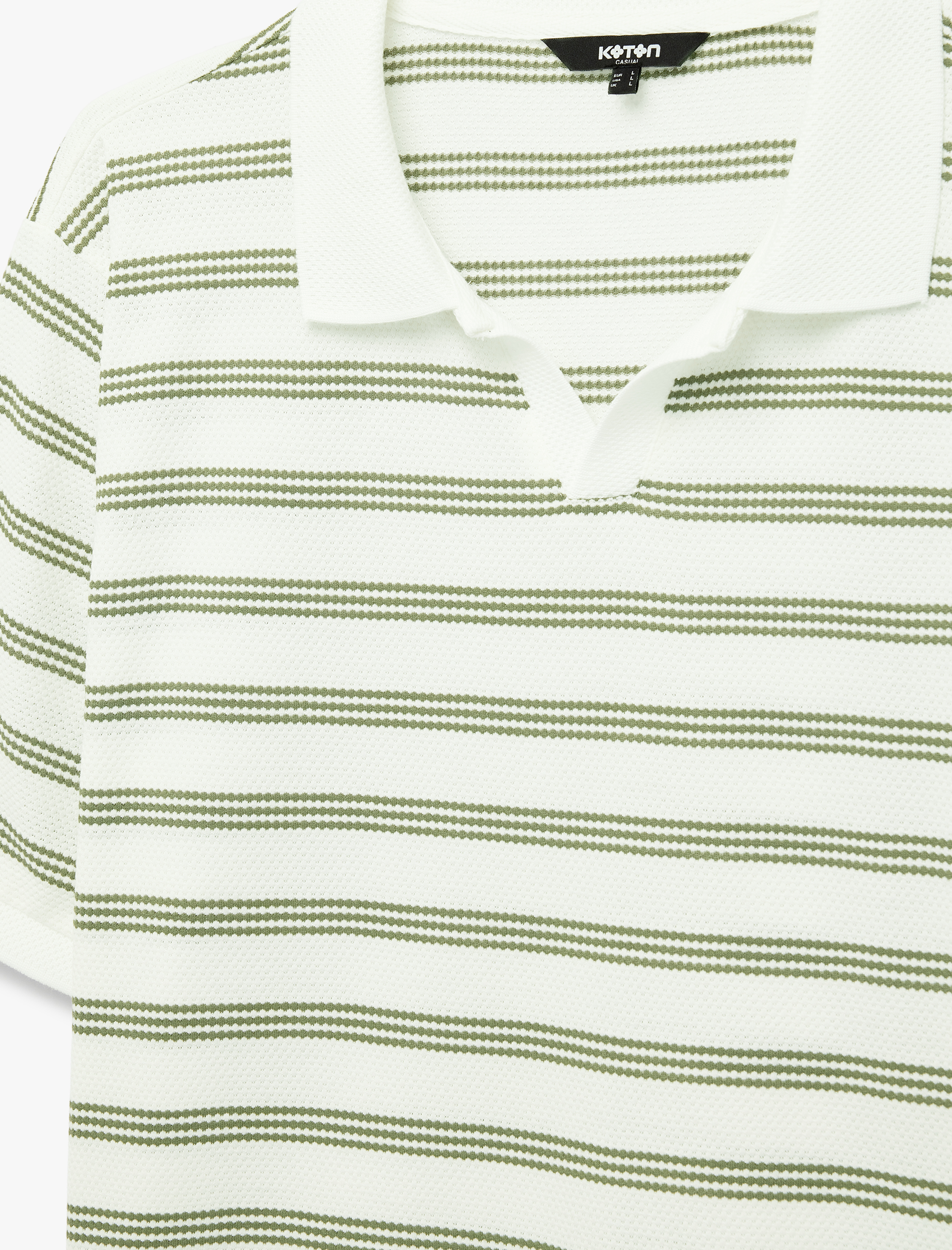   Regular Fit Kısa Kollu Çizgili Polo Yaka Tişört