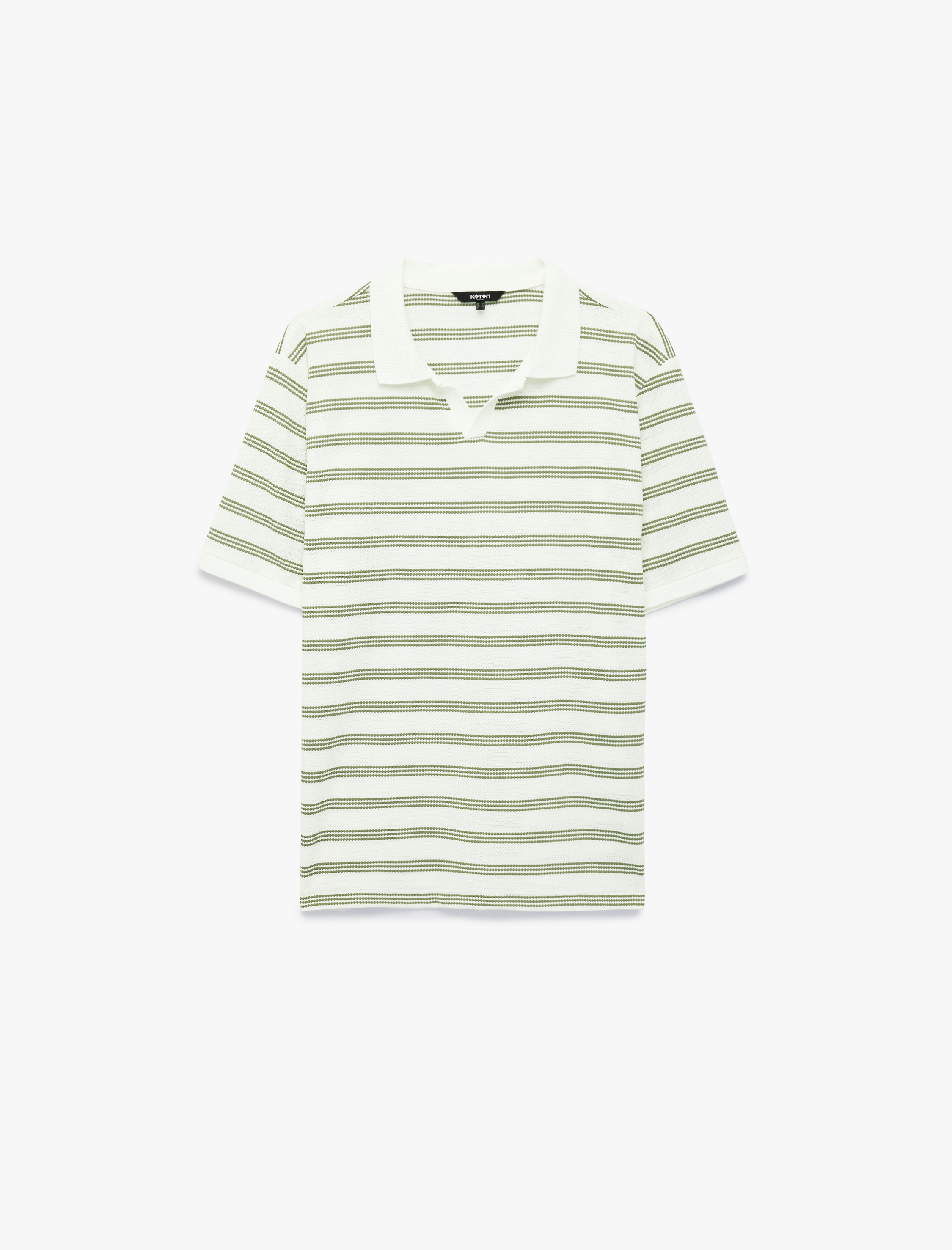   Regular Fit Kısa Kollu Çizgili Polo Yaka Tişört