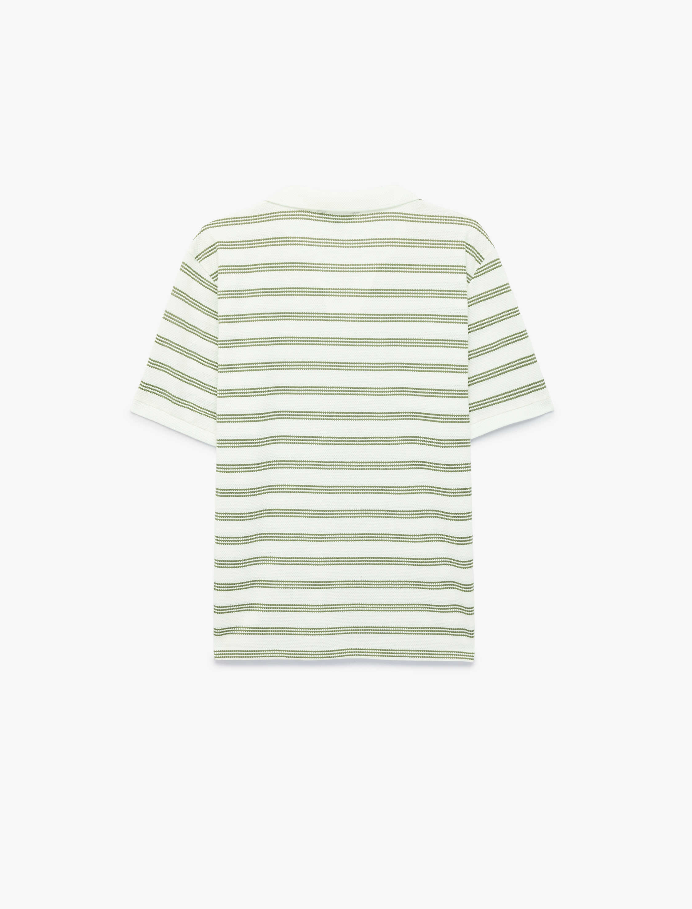   Regular Fit Kısa Kollu Çizgili Polo Yaka Tişört