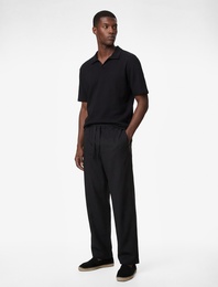 Regular Fit Kısa Kollu Dokulu Polo Yaka Tişört