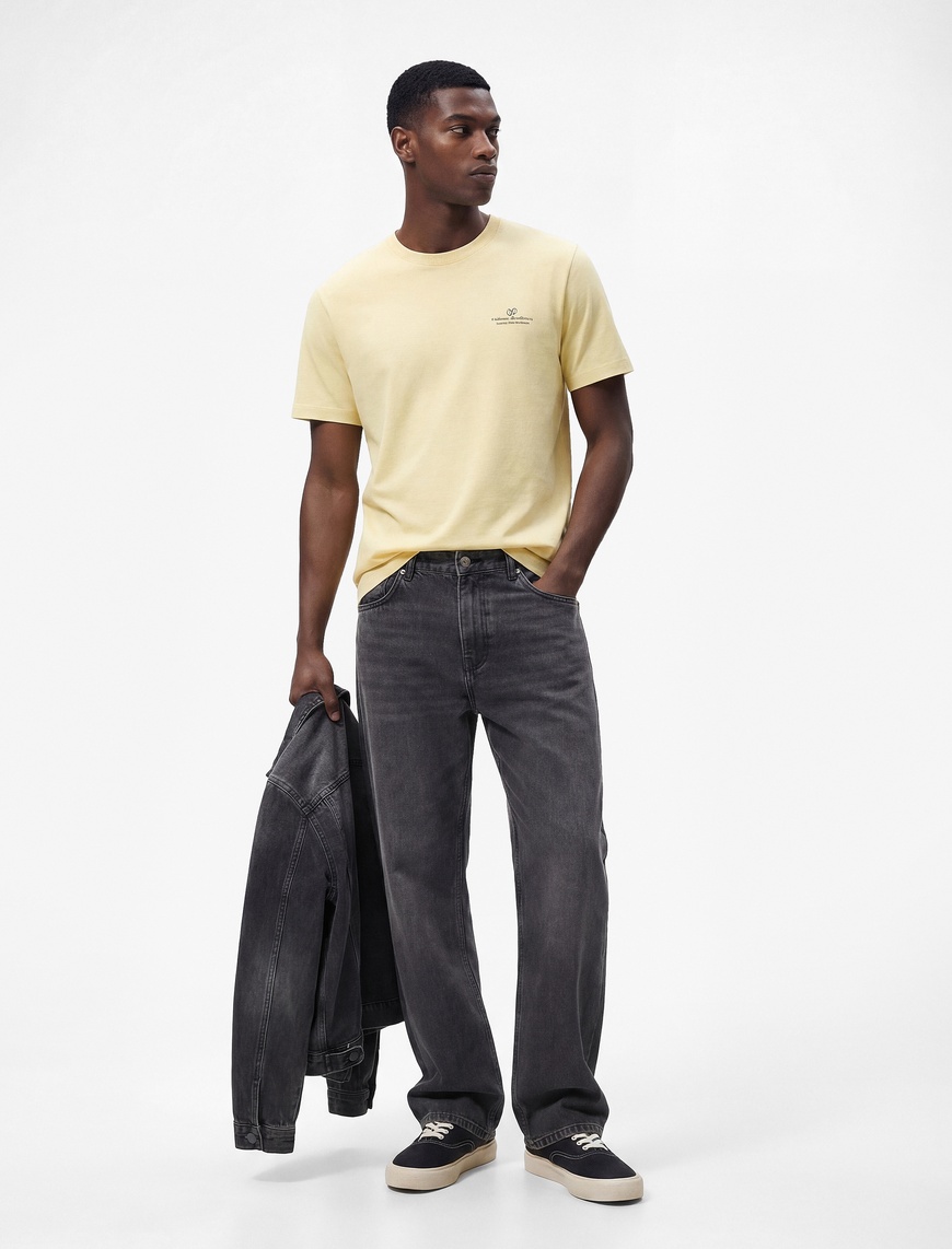 Koton Erkek Regular Fit Kısa Kollu Bisiklet Yaka Pamuklu Baskılı T-Shirt