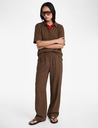 Modal Kumaş Yarım Düğmeli Kısa Kollu Polo Yaka Tişört