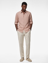 Regular Fit Klasik Yaka Pamuklu Uzun Kollu Gömlek