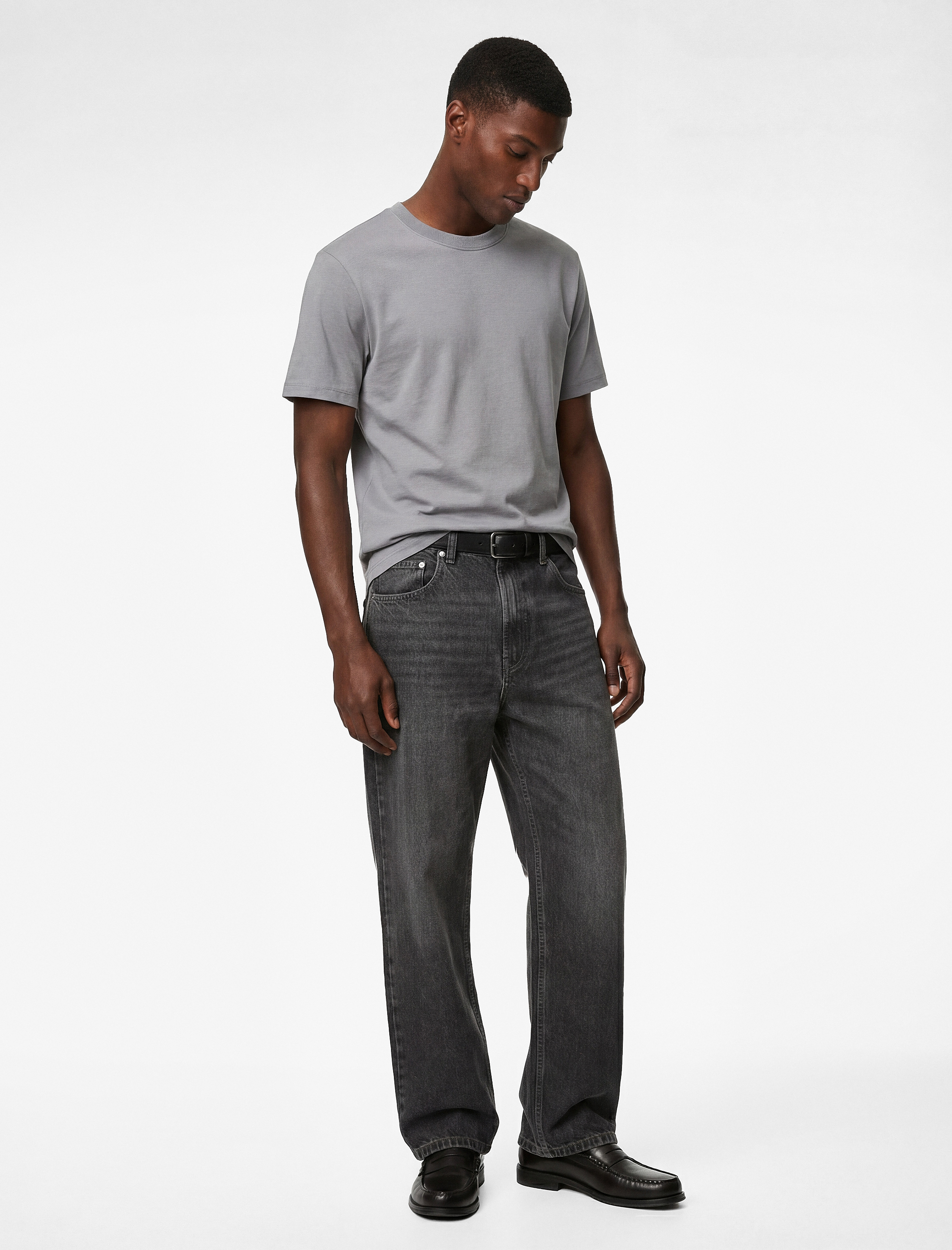   Regular Fit Kısa Kollu Bisiklet Yaka Basic Pamuklu Tişört