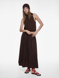 Şifon Halter Yaka Kolsuz Boyundan Bağlamalı Bluz