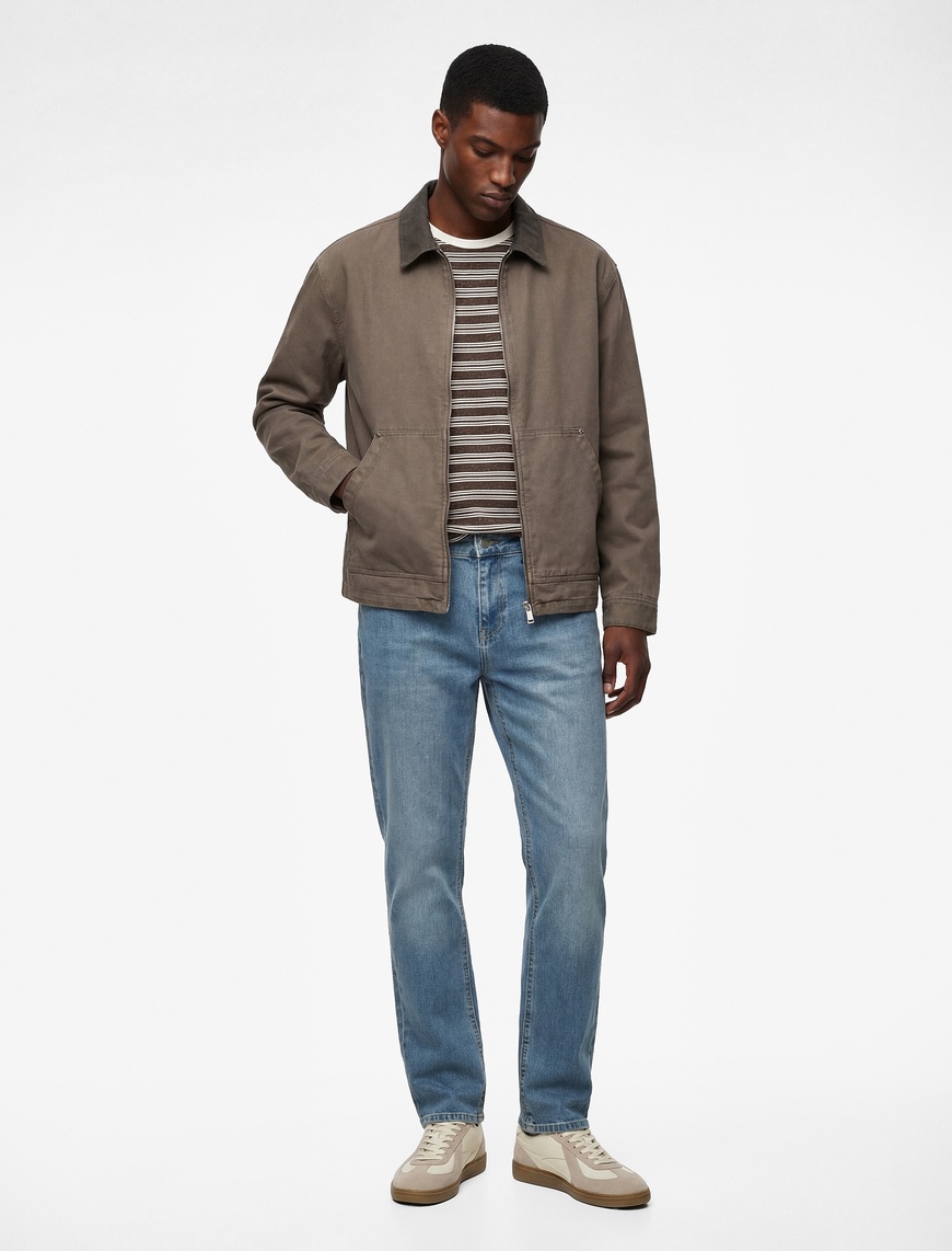 Koton Erkek Normal Bel Cepli Slim Fit Jean Pantolon - Brad Jean