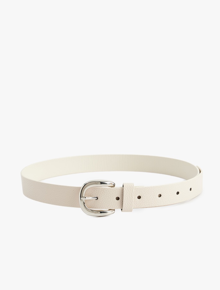 Kadın Metal Tokalı Suni Deri Kemer