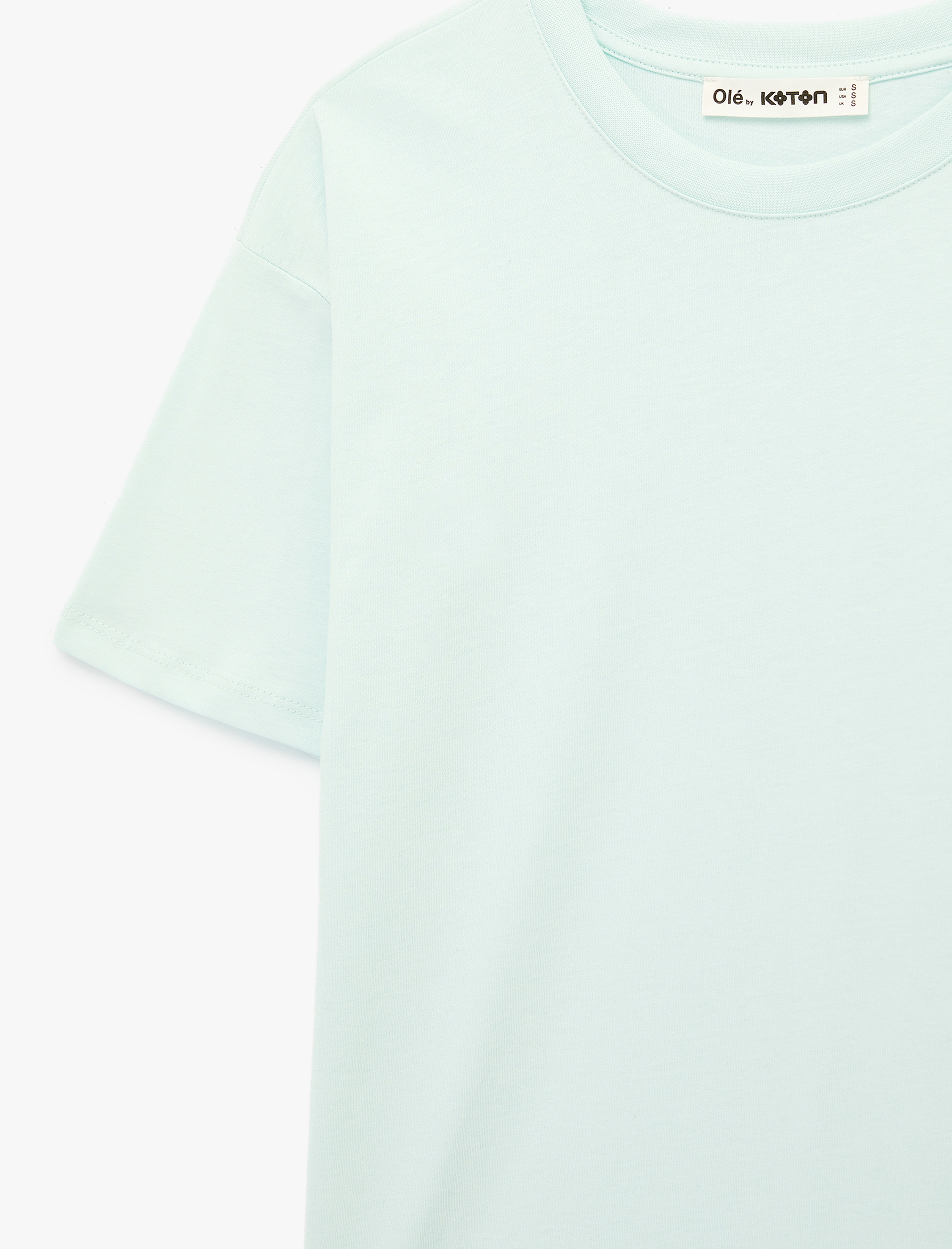   Rahat Kalıp Kısa Kollu Bisiklet Yaka Pamuklu Basic Tişört