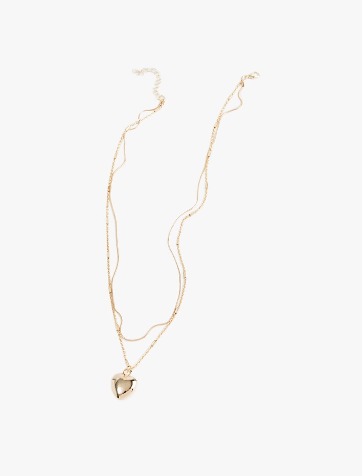 Kadın Çoklu Kalp Kolye