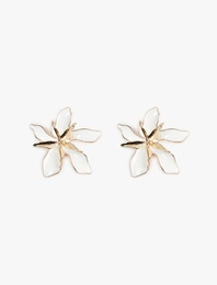 Büyük Boy Çiçek Küpe