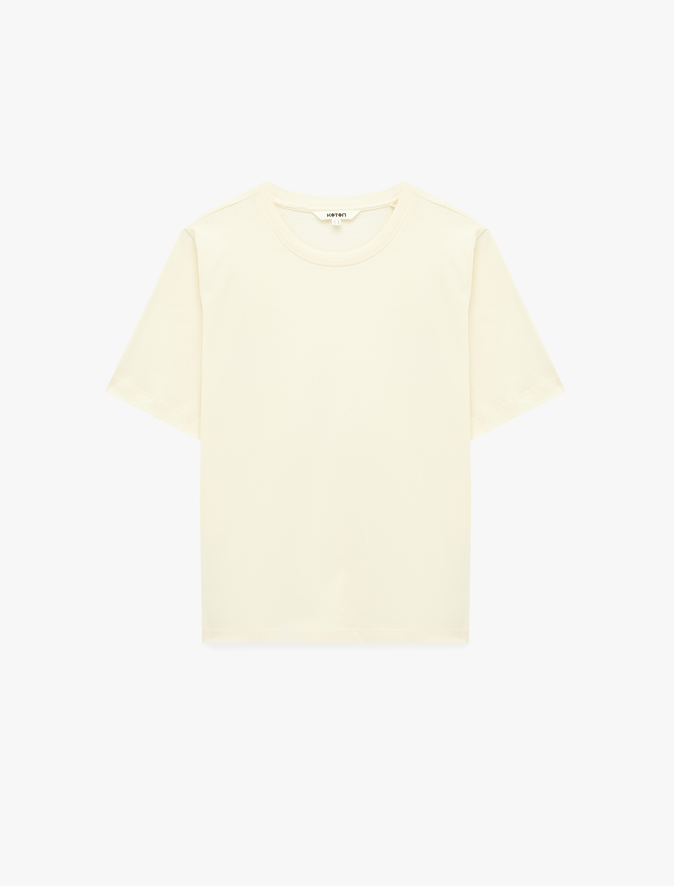   Regular Fit Pamuklu Kısa Kollu Bisiklet Yaka Basic Tişört