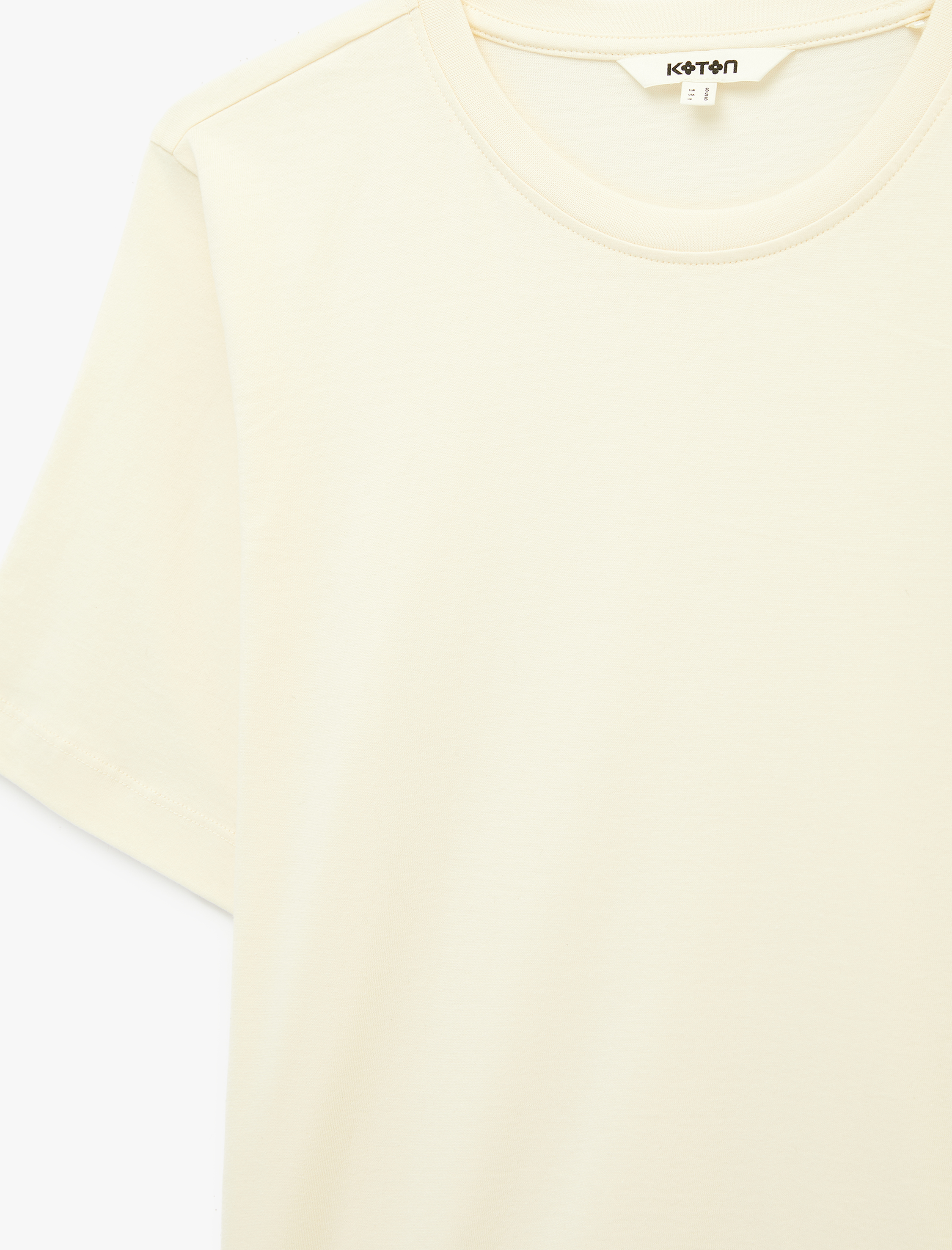   Regular Fit Pamuklu Kısa Kollu Bisiklet Yaka Basic Tişört