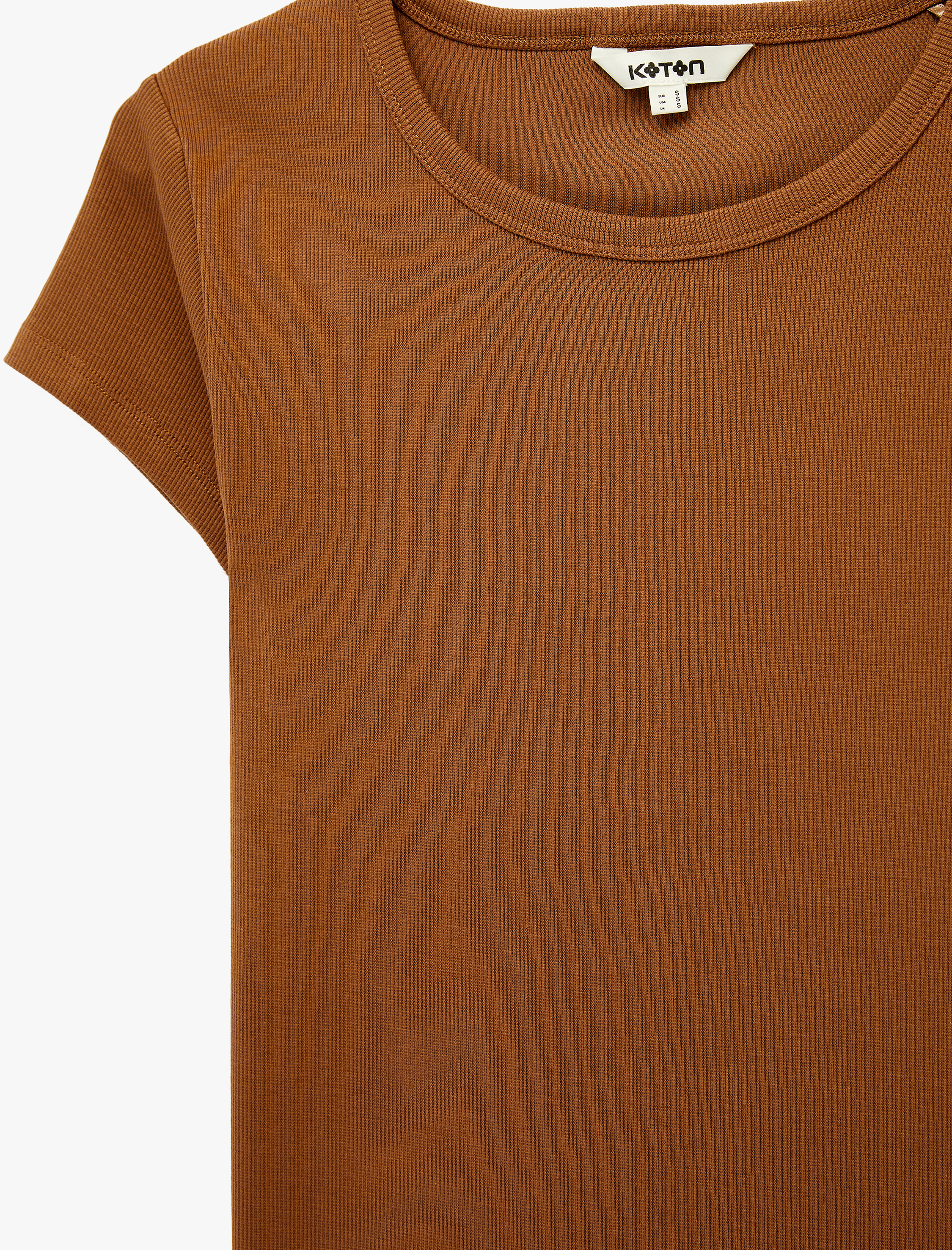   Bisiklet Yaka Kısa Kollu Fitilli Tişört