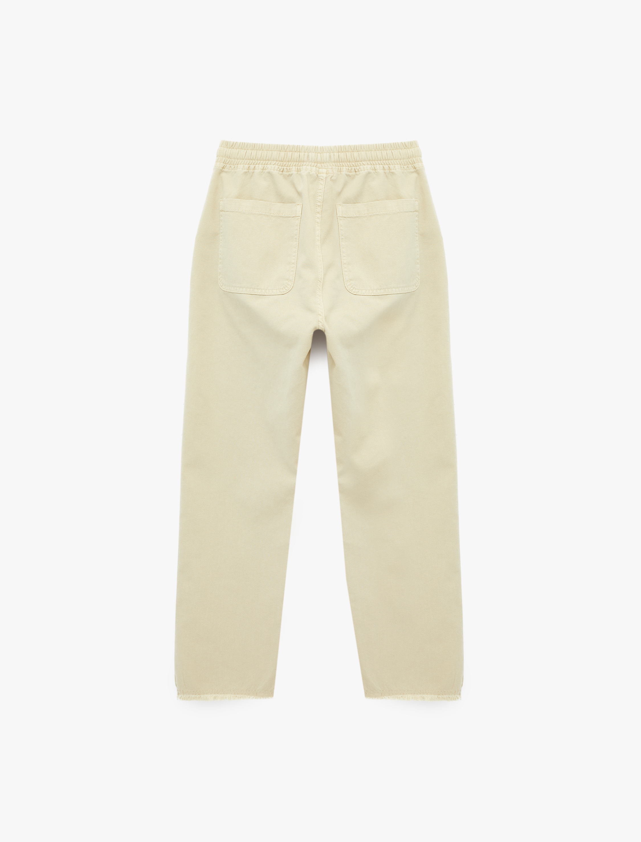   Pamuklu Rahat Kalıp Beli Bağcıklı Eşofman Görünümlü Balon Pantolon