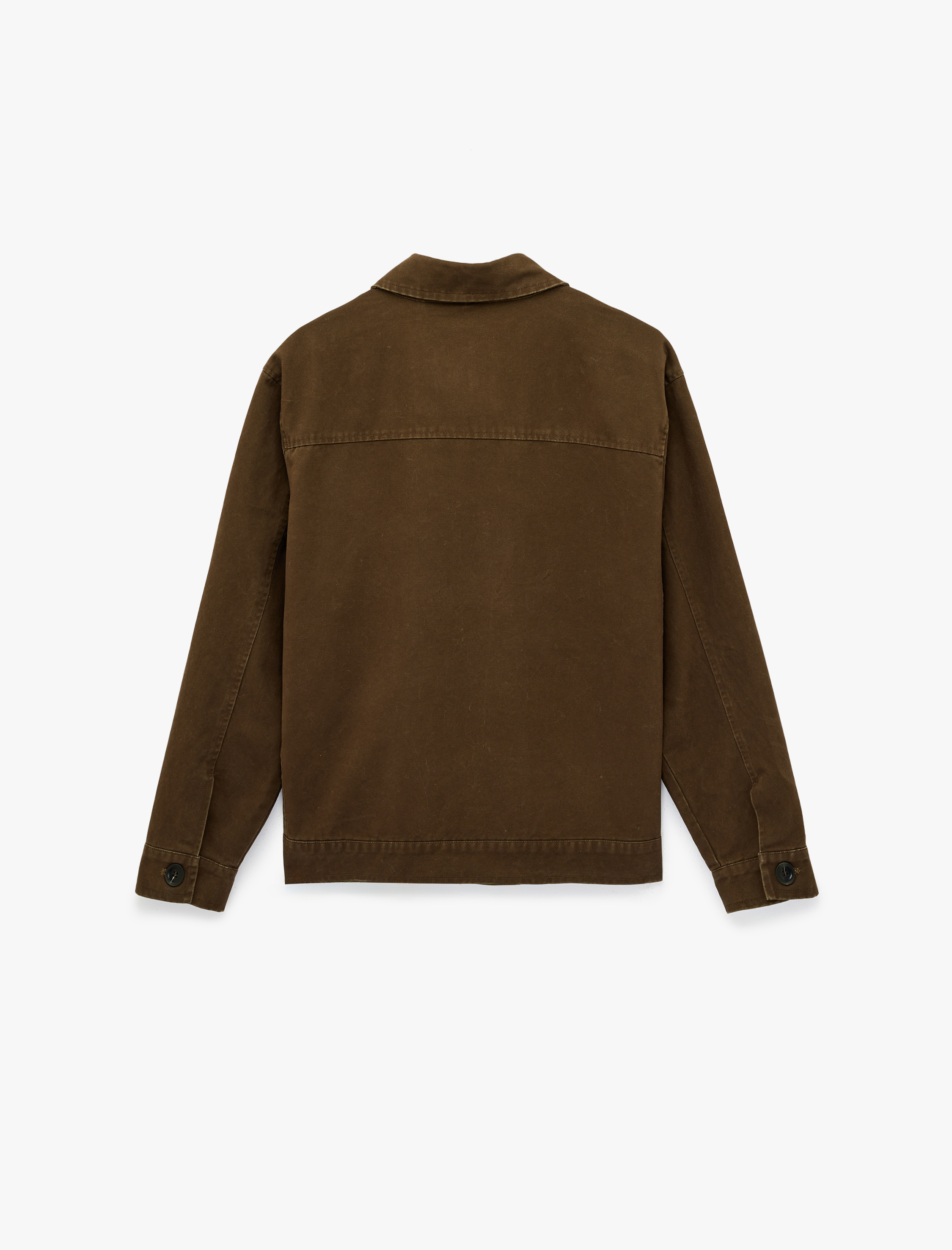   Uzun Kollu Pamuklu Cepli Gömlek Yaka Düğmeli Slim Fit Ceket