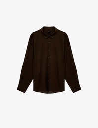 Regular Fit Klasik Yaka Pamuklu Uzun Kollu Gömlek