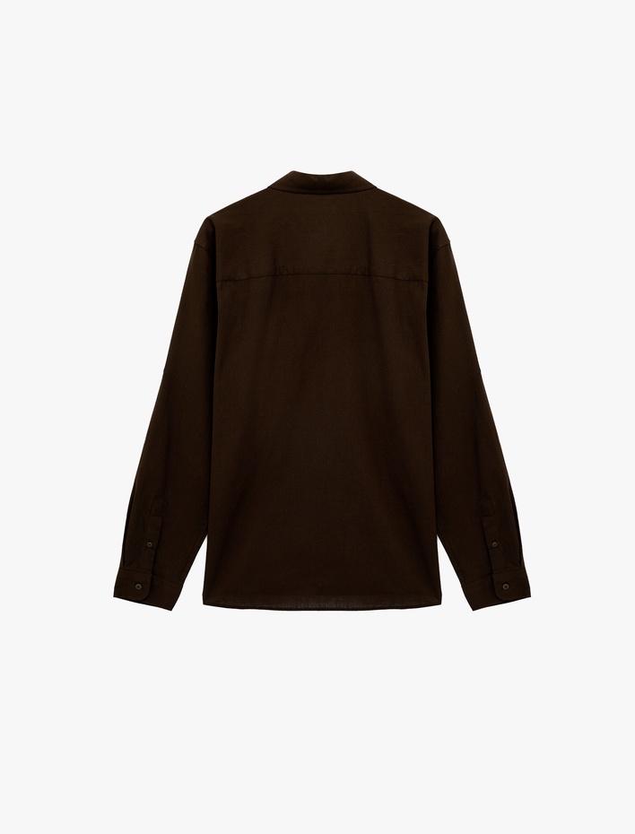  Regular Fit Klasik Yaka Pamuklu Uzun Kollu Gömlek