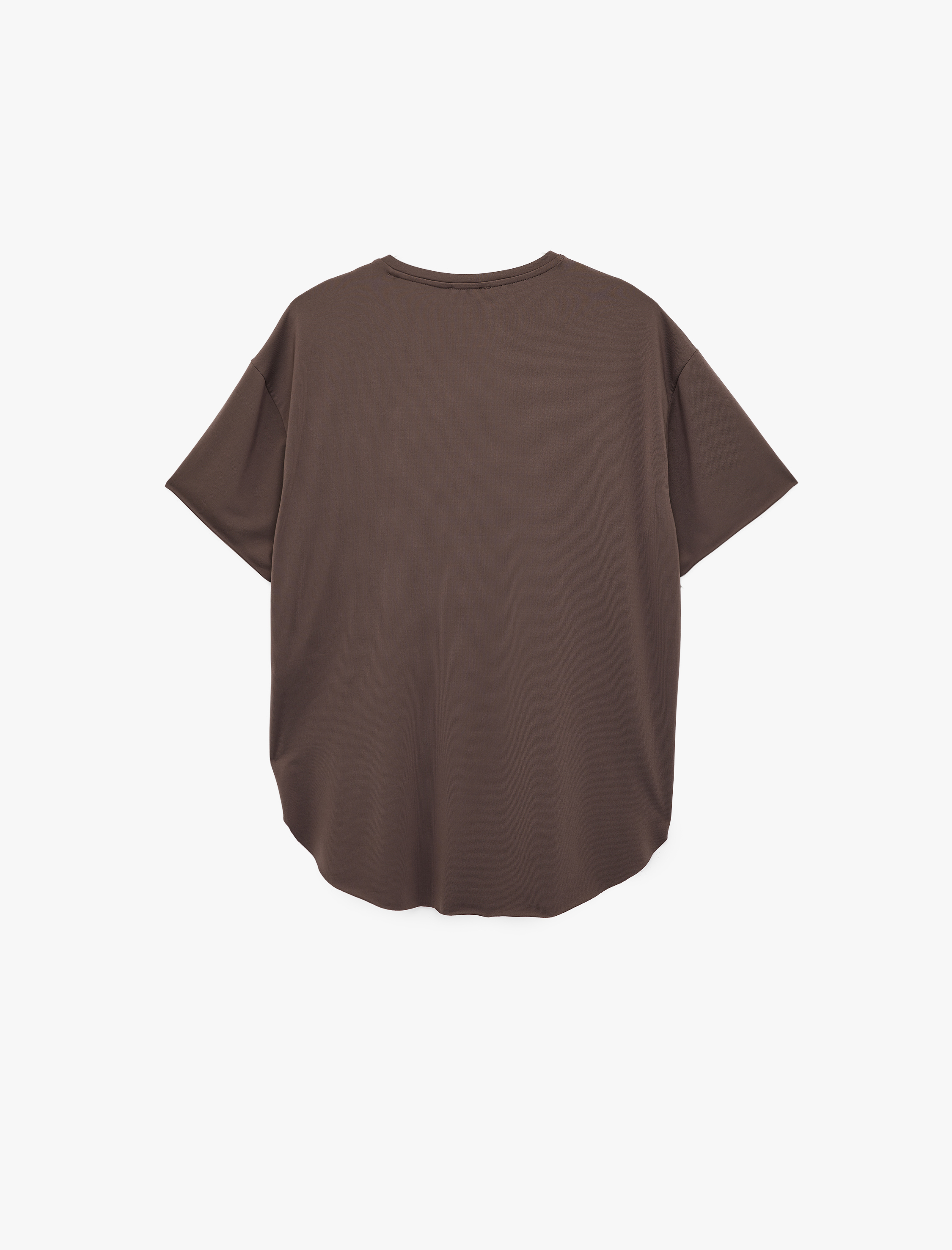   Rahat Kalıp Kısa Kollu Bisiklet Yaka Spor Tişört