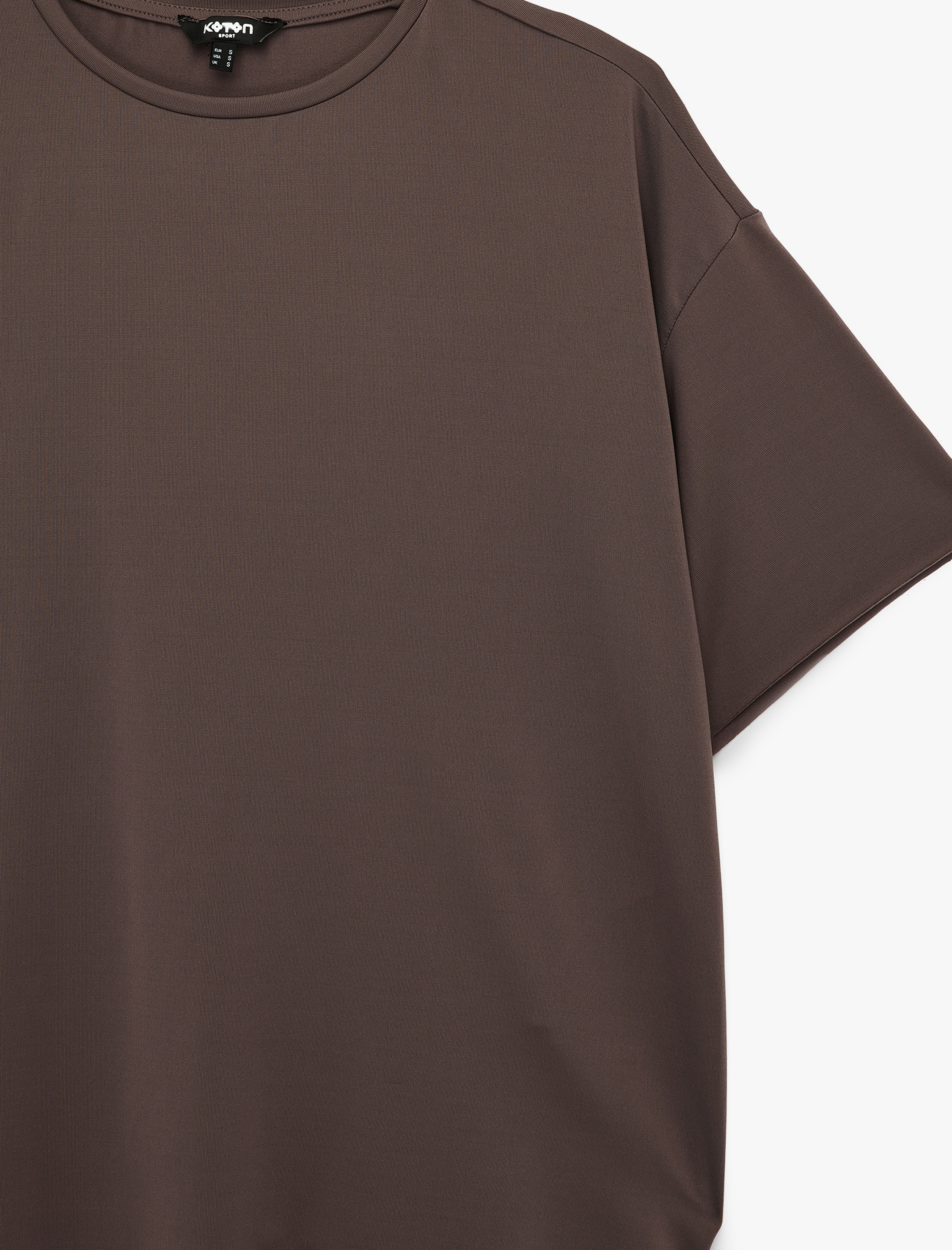   Rahat Kalıp Kısa Kollu Bisiklet Yaka Spor Tişört