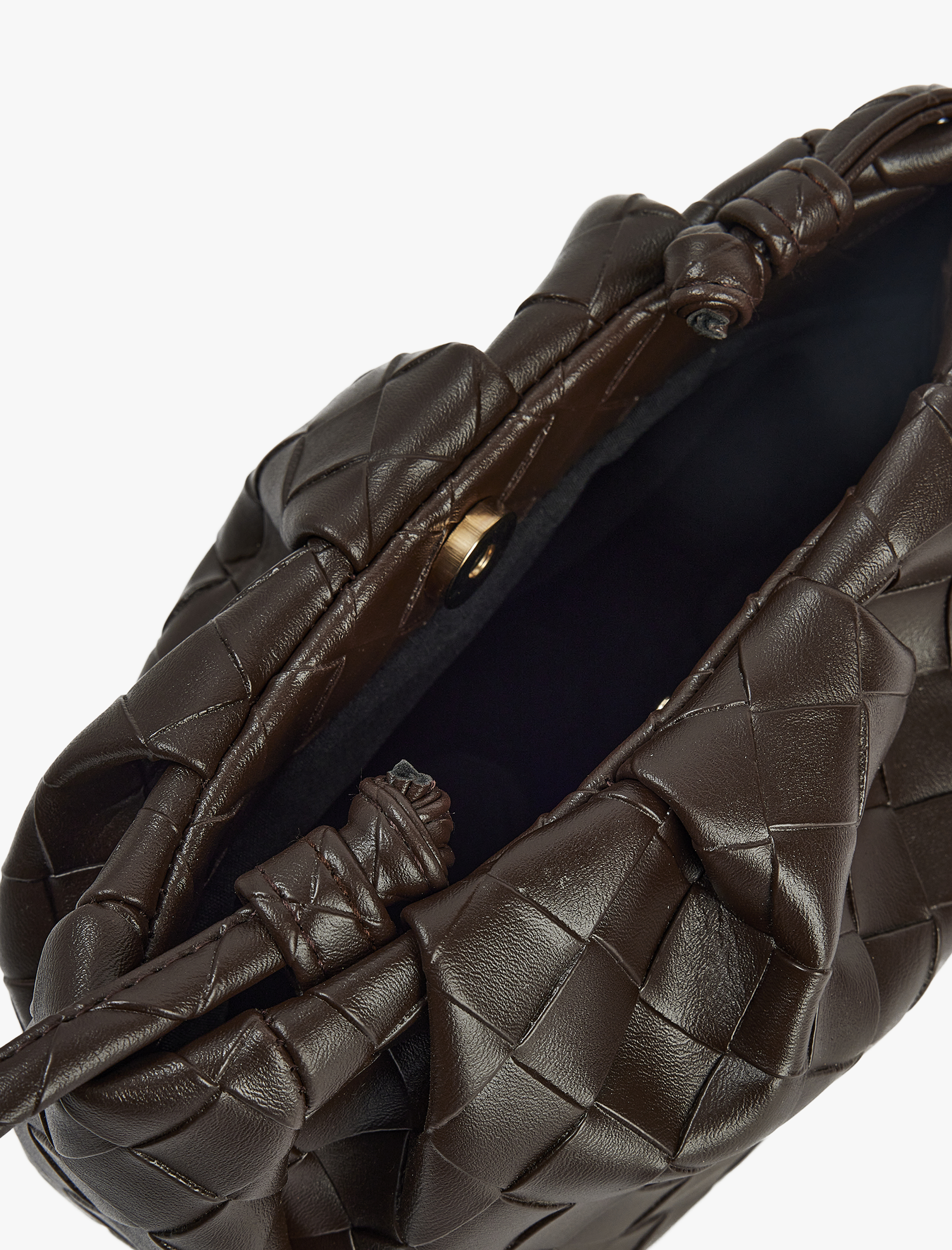  Kadın Örgü Desenli Saplı Askılı Büzgülü Suni Deri Çapraz Çanta