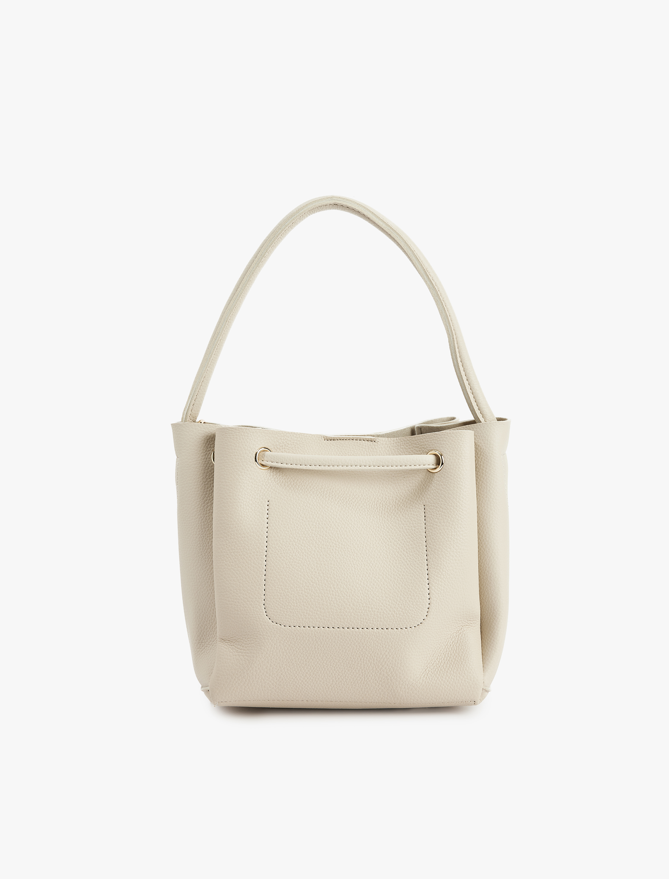  Kadın Suni Deri Büzgülü Metal Aksesuarlı Askılı Çapraz Çanta